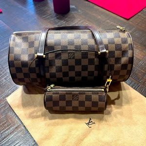 Louis Vuitton Papillon bag with mini bag